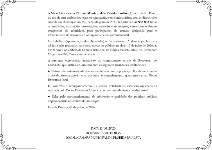 EDITAL DE CONVOCAÇÃO