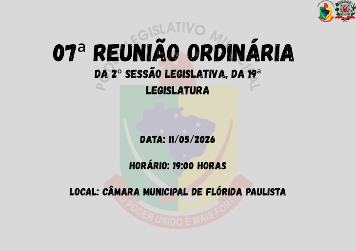  07ª REUNIÃO ORDINÁRIA 