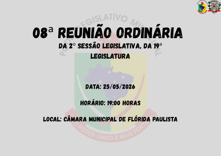  08ª REUNIÃO ORDINÁRIA 