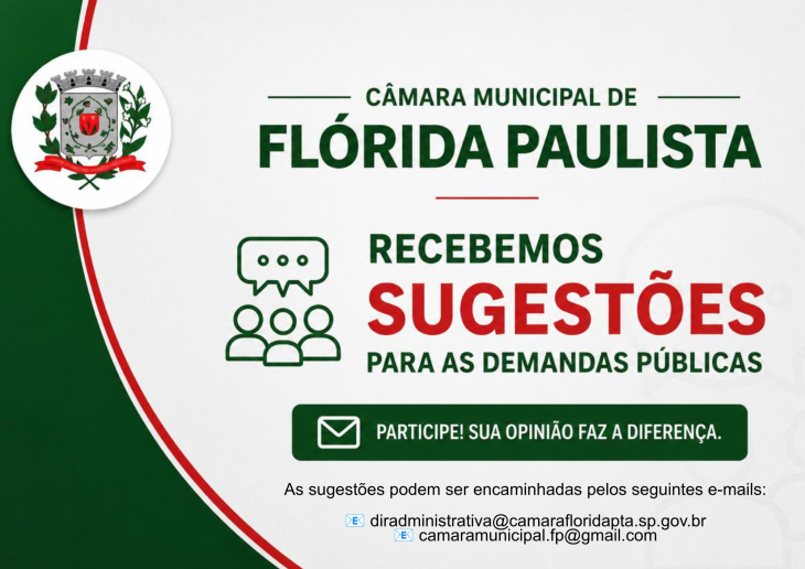 SUGESTÕES PARA DEMANDAS PÚBLICAS